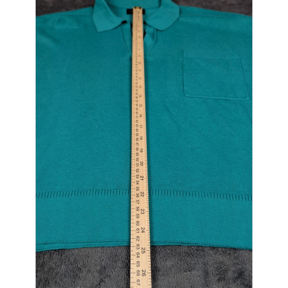 Banana Republic Cotton Linen‎ Blend Johnny Collar Knot  Green Oversized XL/XXL - Picture 9 of 9